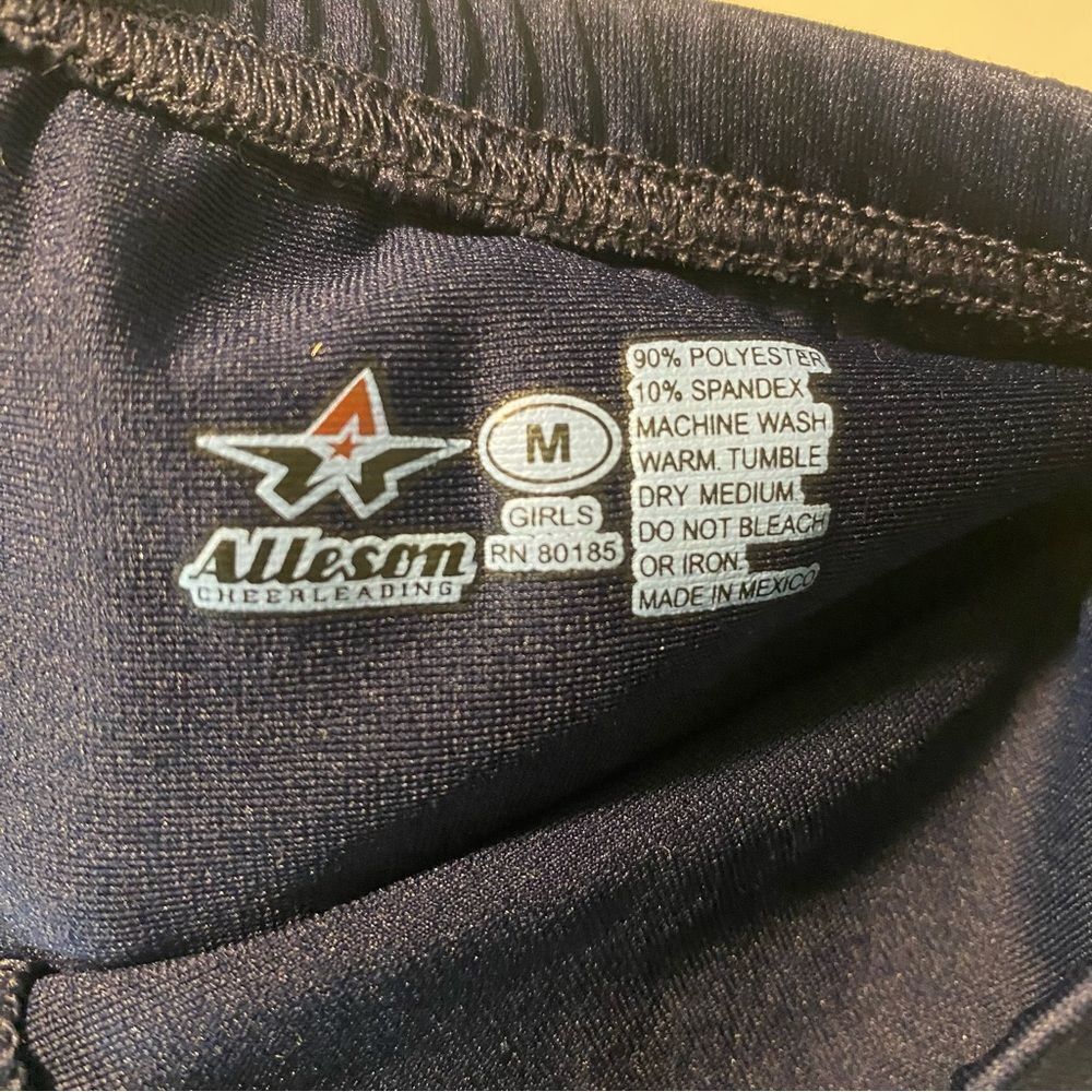Alleson cheer spanx booty gymnastics tumbling dance shorts navy blue M 8-10 - Picture 5 of 5